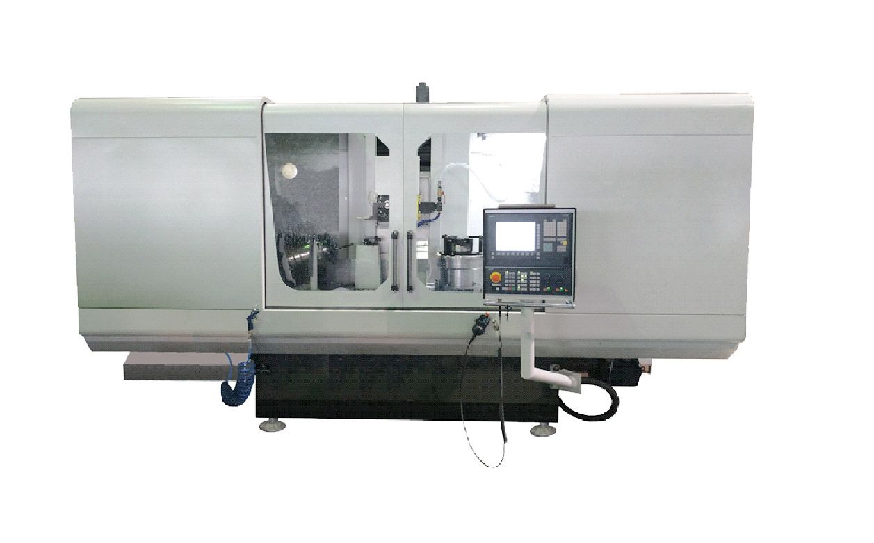 SPECIAL CNC SURFACE-GRINDING MACHINE WITH A VERTICAL SPINDLE WITH A RECTANGULAR MOVABLE TABLE AND TWO ROTARY DIVIDING TABLES OSH-665F3